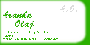 aranka olaj business card